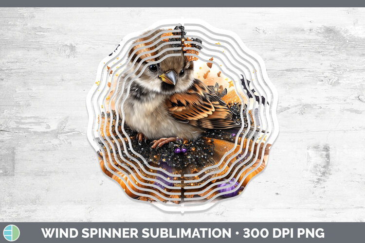 GorgeousBirds 01 Halloween Wind Spinner design.