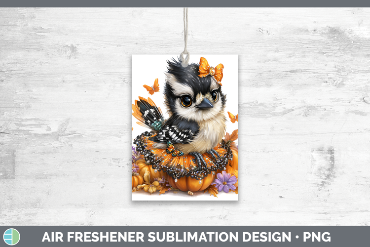 Birds 01 Halloween Woodpecker Downy Air Freshener Sublimatio