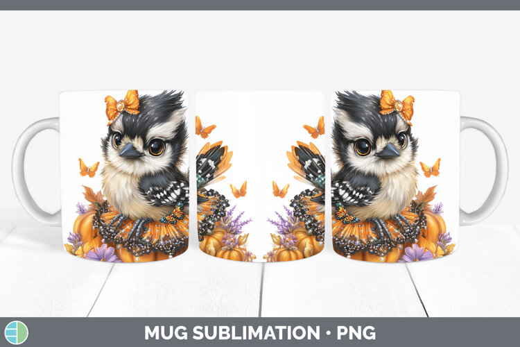 GorgeousBirds 01 Halloween Mug Wrap design.