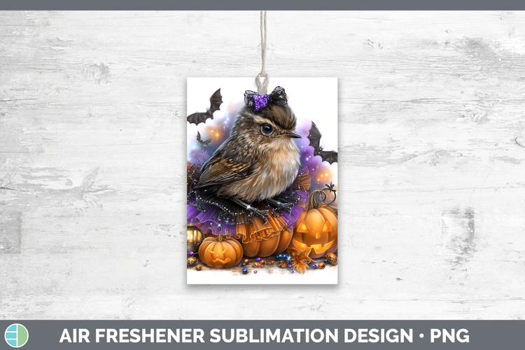 Birds 01 Halloween Wren Air Freshener Sublimation Car Freshe