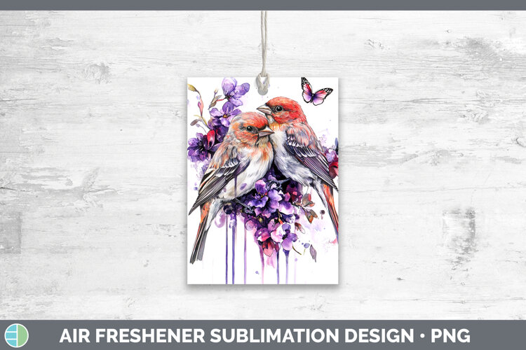 GorgeousBirds 01 Purple Drips Air Freshener design.