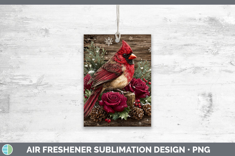 GorgeousBirds 01 Rustic Christmas Air Freshener design.