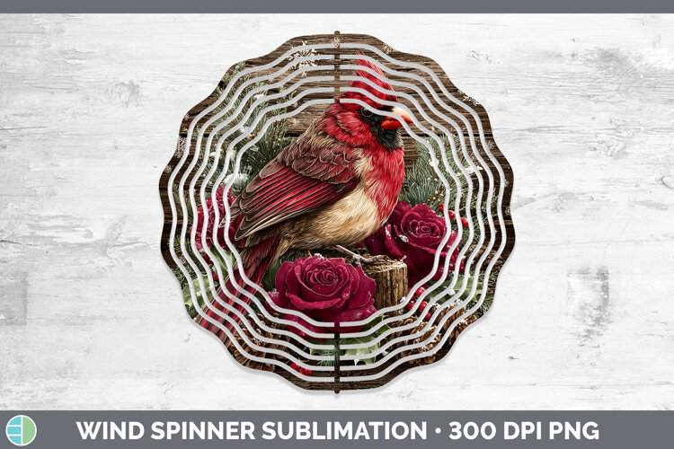 GorgeousBirds 01 Rustic Christmas Wind Spinner design.