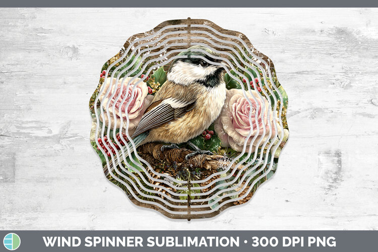 GorgeousBirds 01 Rustic Christmas Wind Spinner design.