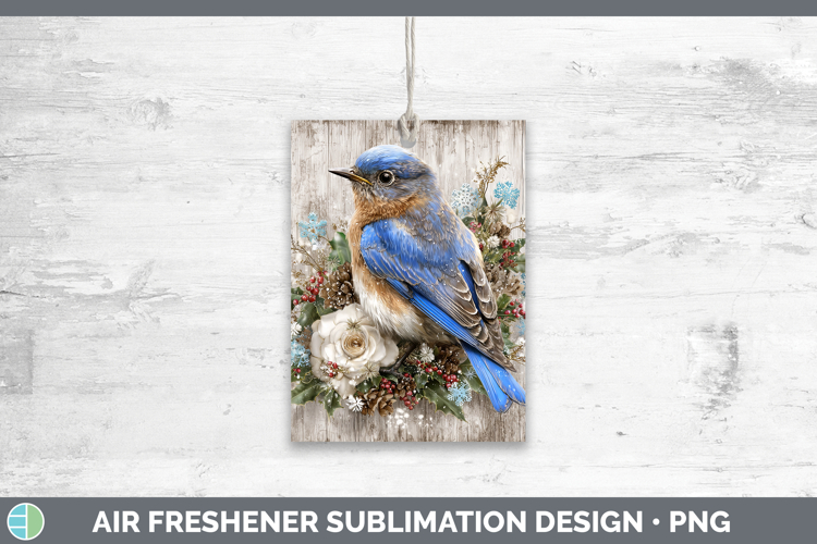 Eastern Bluebird Birds 01 Rustic Christmas Air Freshener Sub