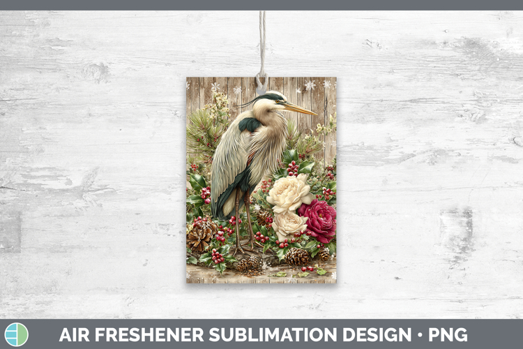 Great Blue Heron Birds 01 Rustic Christmas Air Freshener Sub