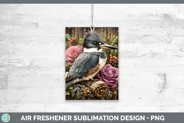Kingfisher Birds 01 Rustic Christmas Air Freshener Sublimati