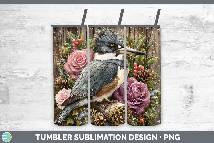 GorgeousBirds 01 Rustic Christmas Tumbler design.