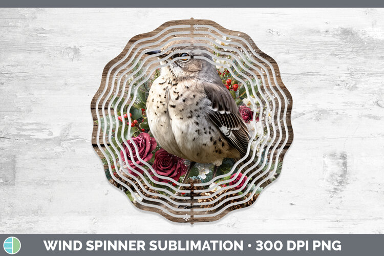 GorgeousBirds 01 Rustic Christmas Wind Spinner design.