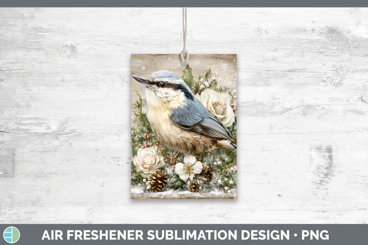 GorgeousBirds 01 Rustic Christmas Air Freshener design.