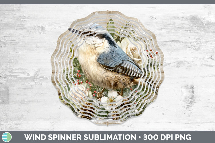 GorgeousBirds 01 Rustic Christmas Wind Spinner design.