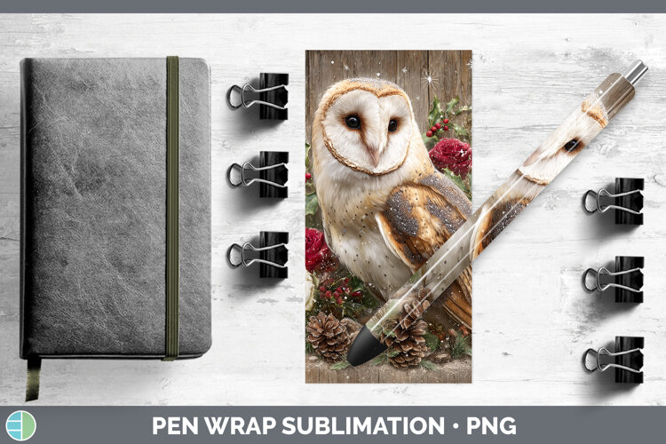 GorgeousBirds 01 Rustic Christmas Pen Wrap design.
