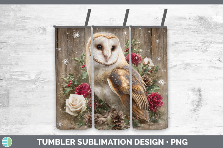 GorgeousBirds 01 Rustic Christmas Tumbler design.