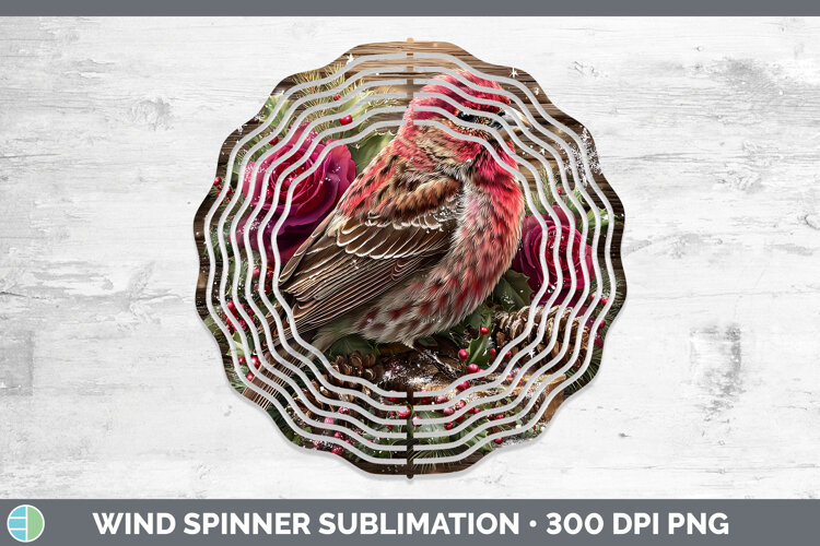 GorgeousBirds 01 Rustic Christmas Wind Spinner design.