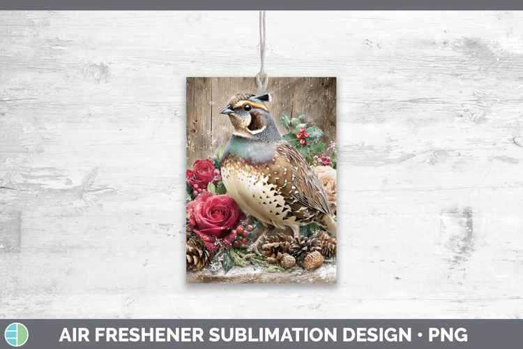 Quail Birds 01 Rustic Christmas Air Freshener Sublimation De
