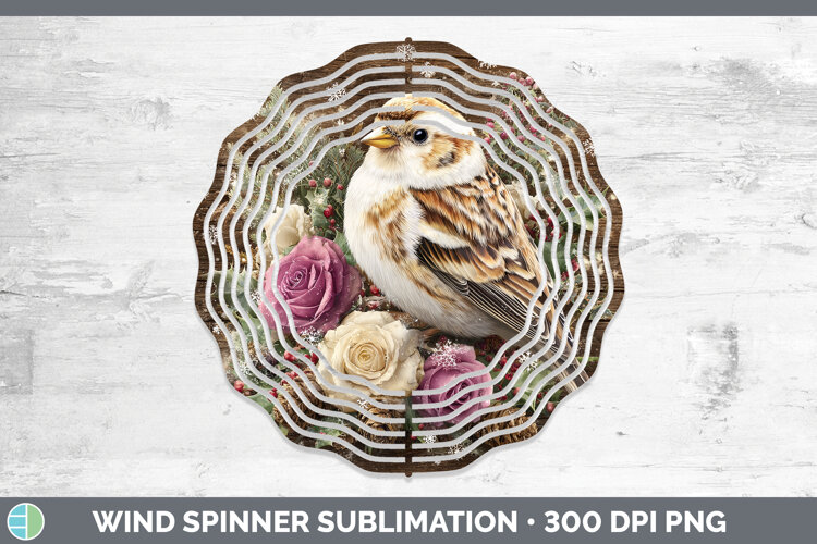 GorgeousBirds 01 Rustic Christmas Wind Spinner design.