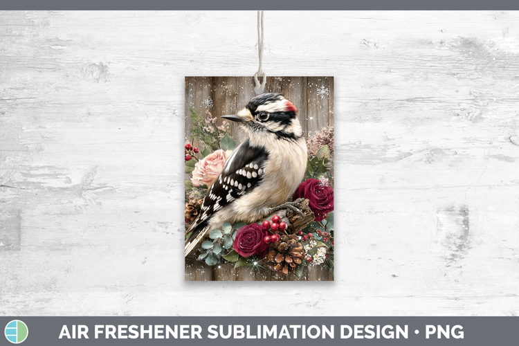 Woodpecker Birds 01 Rustic Christmas Air Freshener Sublimati