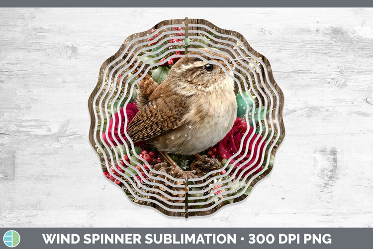 GorgeousBirds 01 Rustic Christmas Wind Spinner design.