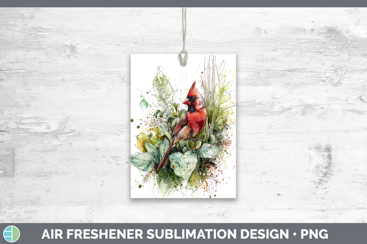 Cardinal Birds 01 Sketch Air Freshener Sublimation Design