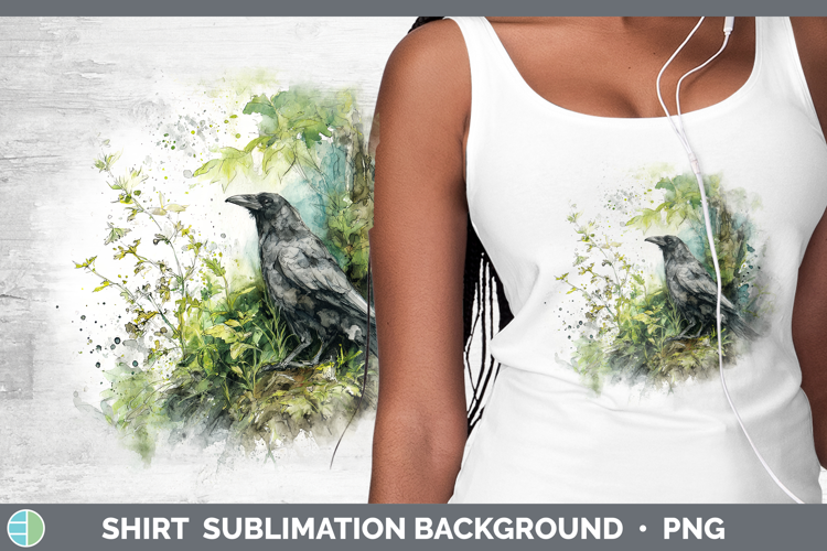Crow Birds 01 Sketch Shirt Sublimation Design