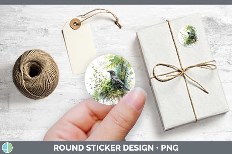 Crow Birds 01 Sketch Stickers Design