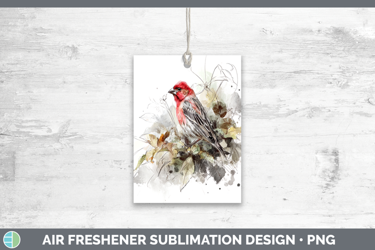 Finch Birds 01 Sketch Air Freshener Sublimation Design