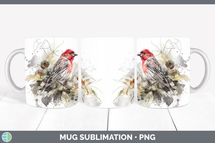 GorgeousBirds 01 Sketch Mug Wrap design.