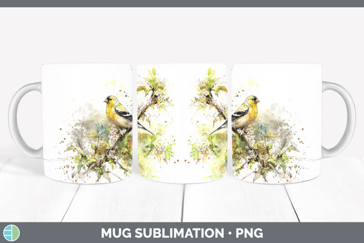 GorgeousBirds 01 Sketch Mug Wrap design.
