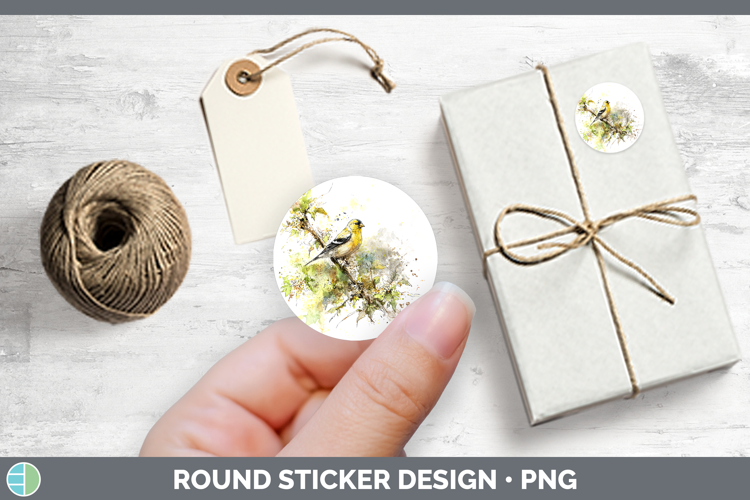Goldfinch Birds 01 Sketch Stickers Design