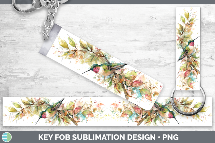Hummingbird Birds 01 Sketch Key Fob Sublimation Design