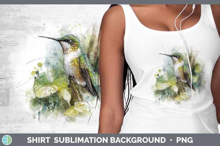 Hummingbird Birds 01 Sketch Shirt Sublimation Design