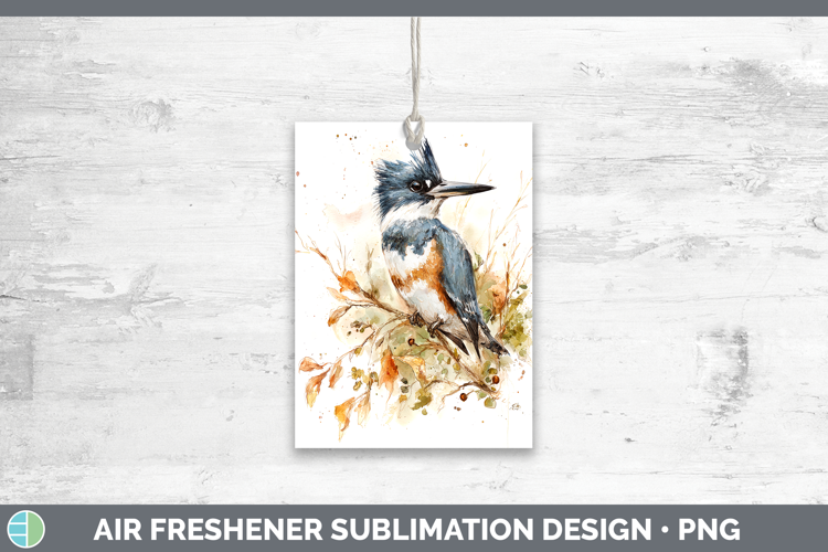 Kingfisher Birds 01 Sketch Air Freshener Sublimation Design
