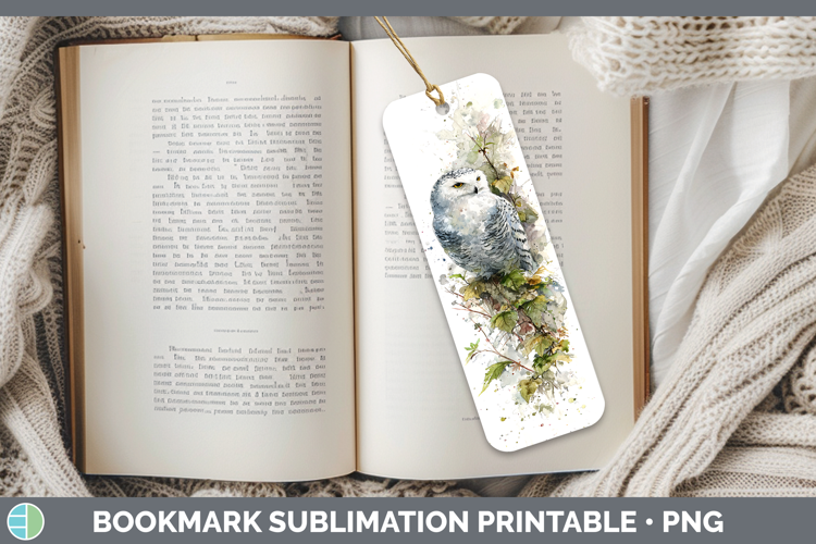 Owl Birds 01 Sketch Bookmark Sublimation Design