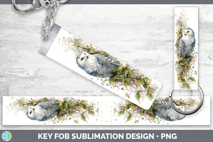 Owl Birds 01 Sketch Key Fob Sublimation Design