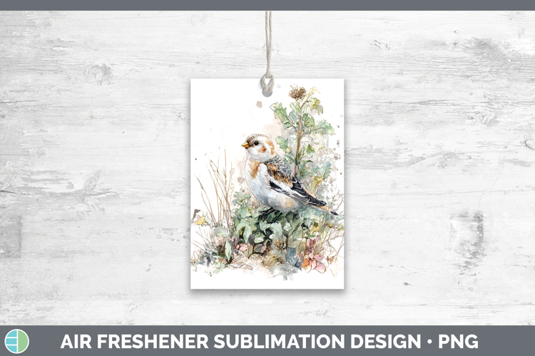 Snow Bunting Birds 01 Sketch Air Freshener Sublimation Desig