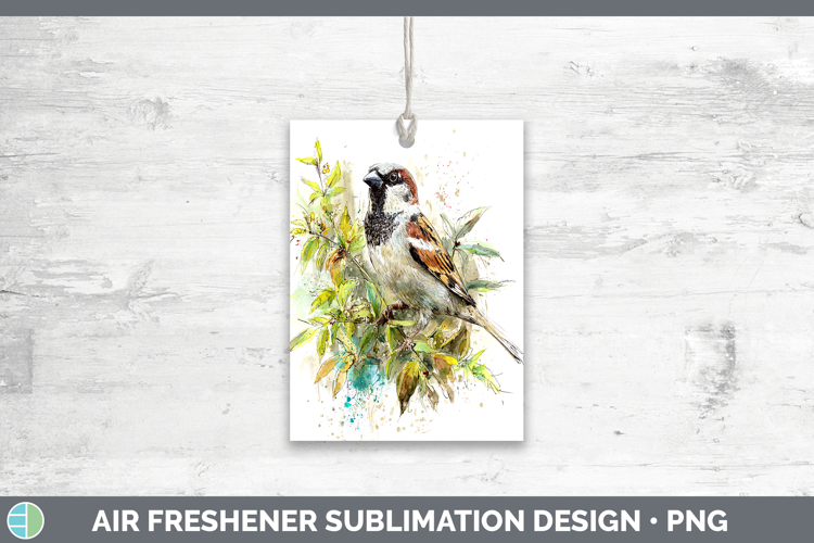 Sparrow Birds 01 Sketch Air Freshener Sublimation Design