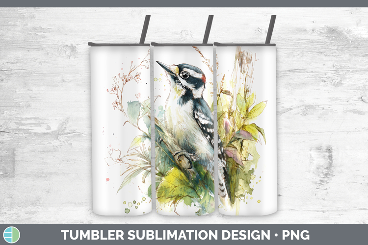 Woodpecker Birds 01 Sketch Tumbler Sublimation Design