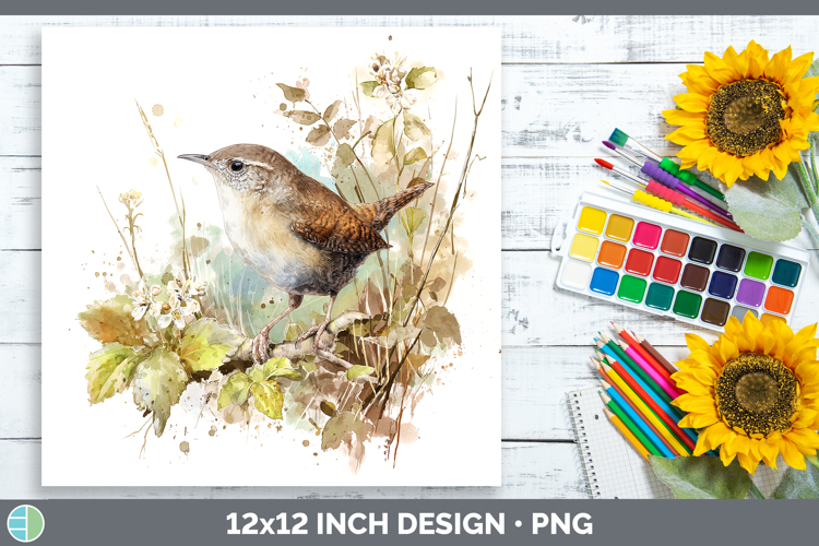 Wren Birds 01 Sketch Paper Backgrounds Design