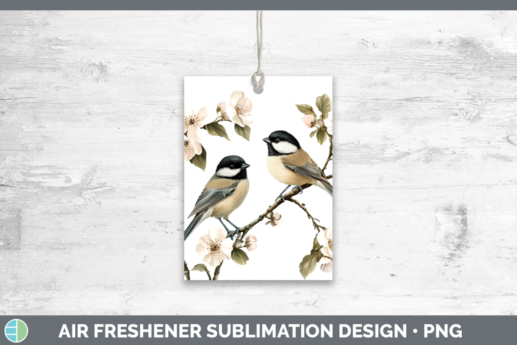 Birds 01 Vintage Chickadee Air Freshener Sublimation Car Fre