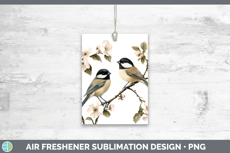 Birds 01 Vintage Chickadee Air Freshener Sublimation Car Fre