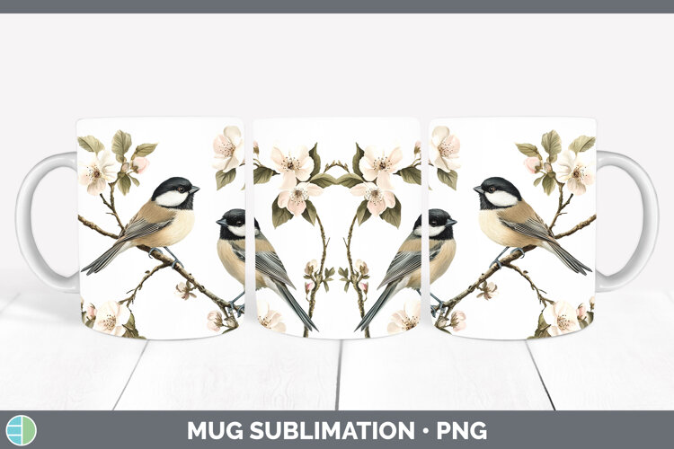 GorgeousBirds 01 Vintage Mug Wrap design.