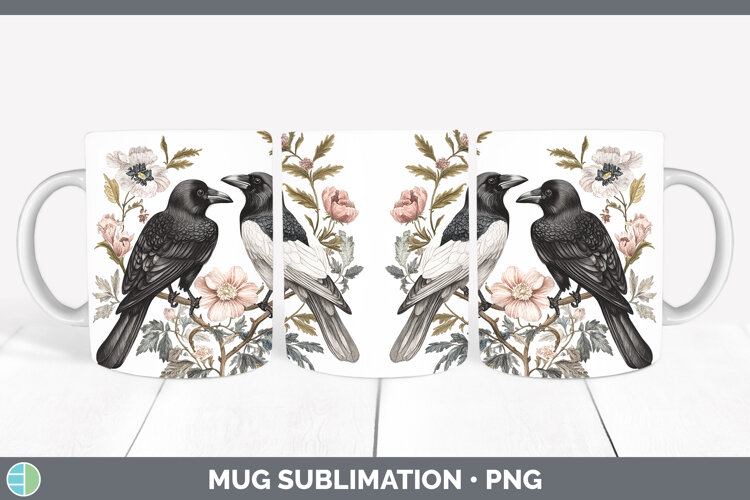 GorgeousBirds 01 Vintage Mug Wrap design.