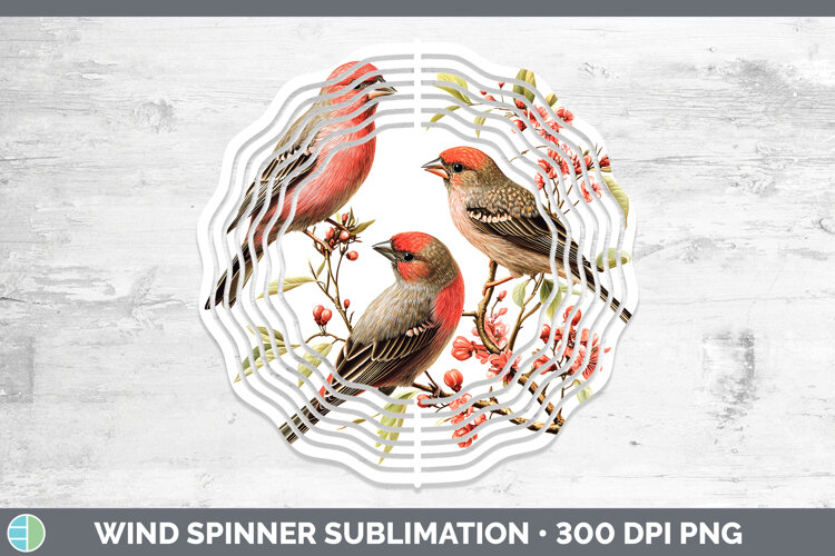 GorgeousBirds 01 Vintage Wind Spinner design.