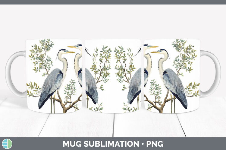 GorgeousBirds 01 Vintage Mug Wrap design.