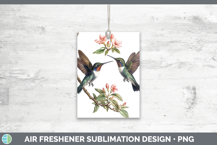 Birds 01 Vintage Hummingbird Air Freshener Sublimation Car F