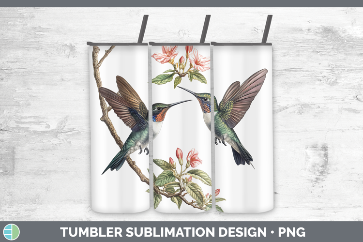 Birds 01 Vintage Hummingbird Tumbler Sublimation 20 oz Skinn