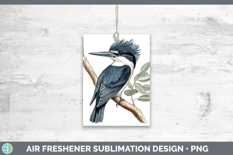 Birds 01 Vintage Kingfisher Air Freshener Sublimation Car Fr
