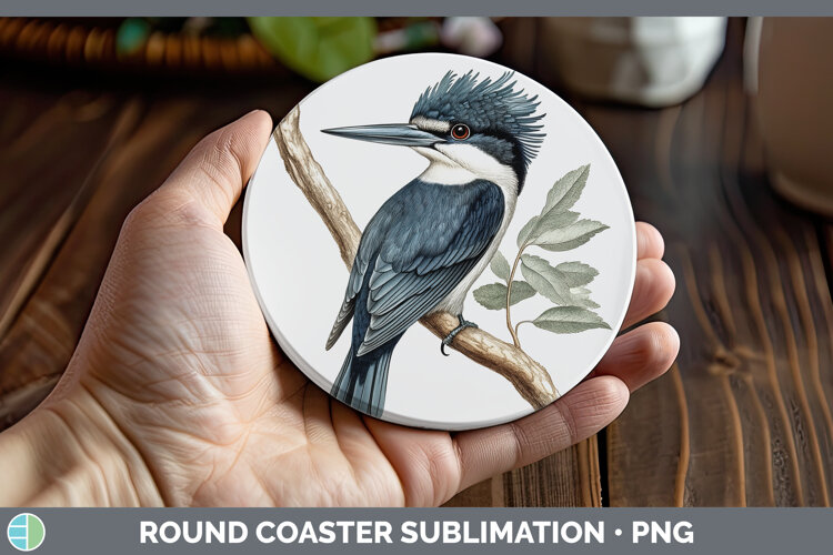 GorgeousBirds 01 Vintage Round Coaster design.