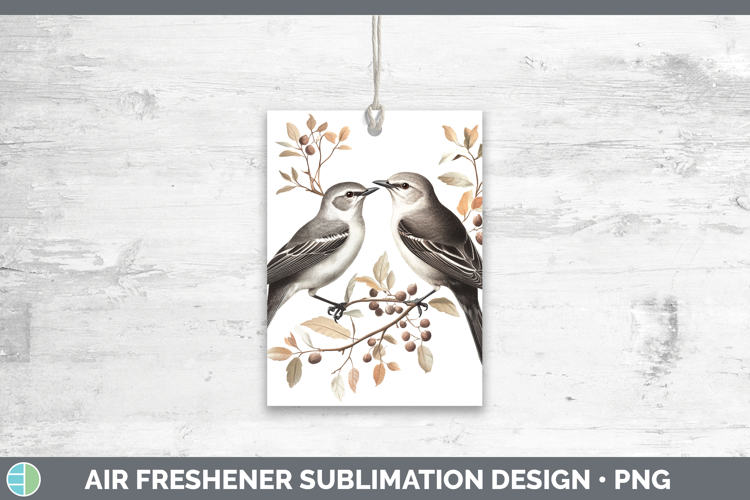 Birds 01 Vintage Mockingbird Air Freshener Sublimation Car F