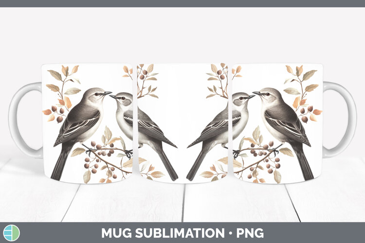 GorgeousBirds 01 Vintage Mug Wrap design.